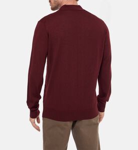Corneliani Knit Long-sleeve Regular-fit Polo Shirt, Dark-red, 54, Model View