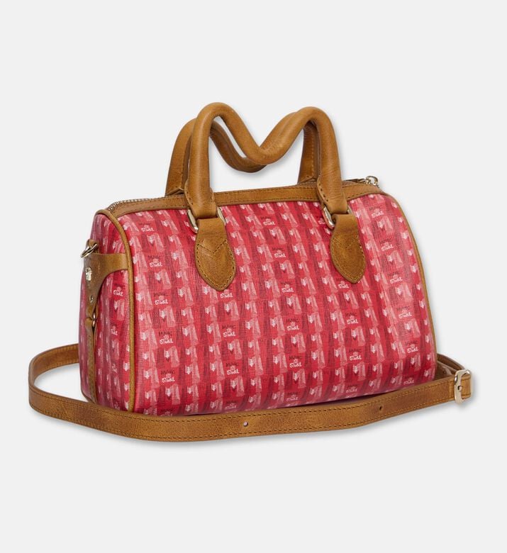 Manc Mayfair Monogram Duffle Bag, Red, Packshot View