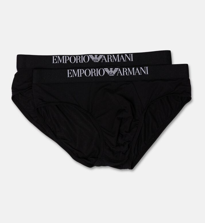 Emporio Armani Two-pack Briefs Set, Black, Xl, Packshot View