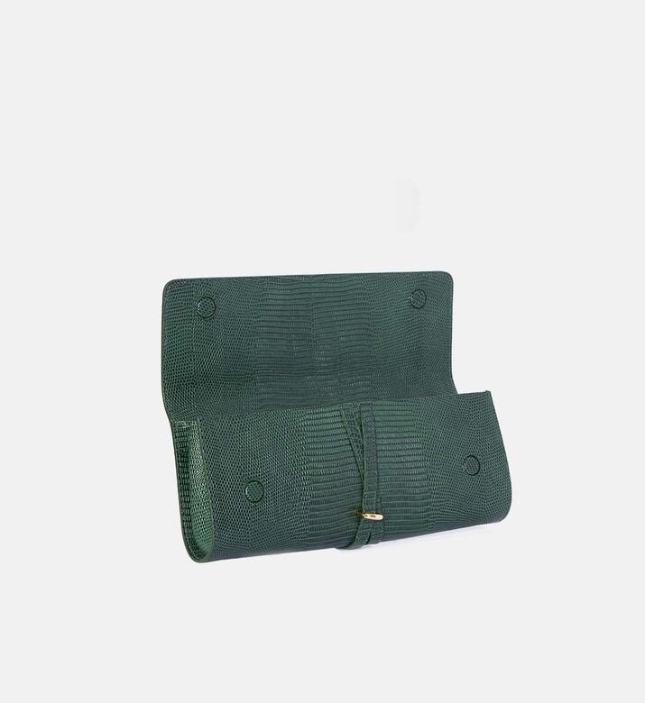 Snakeskin Pattern Belted Clutch Snakeskin Pattern Belted Clutch