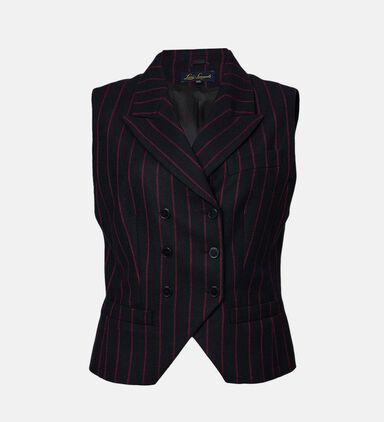Pinstriped Sleeveless Vest