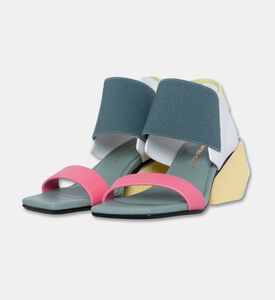 UN United Nude Cow Leather Med Heel Sandals, Green, Eu-40, Packshot View