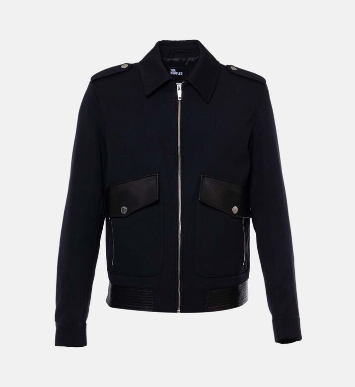 جاكيت جلد بسحاب