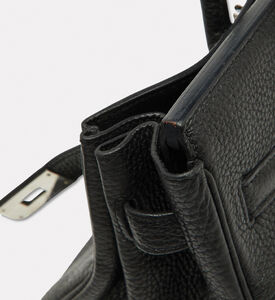 Hermes Preowned Hermes Noir Togo Leather Palladium Finish Birkin 30 Bag, Packshot View