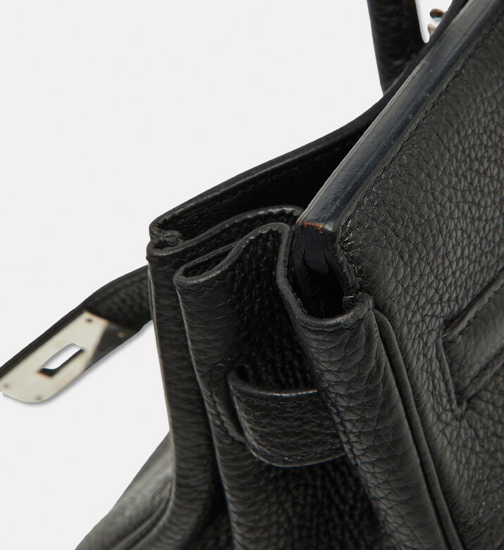 Hermes Preowned Hermes Noir Togo Leather Palladium Finish Birkin 30 Bag, Packshot View