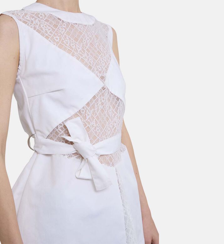 Bayara Twill Cotton Lace Dress