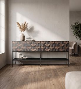 Versmissen Illusion Oak Veneer Buffet Table, Packshot View