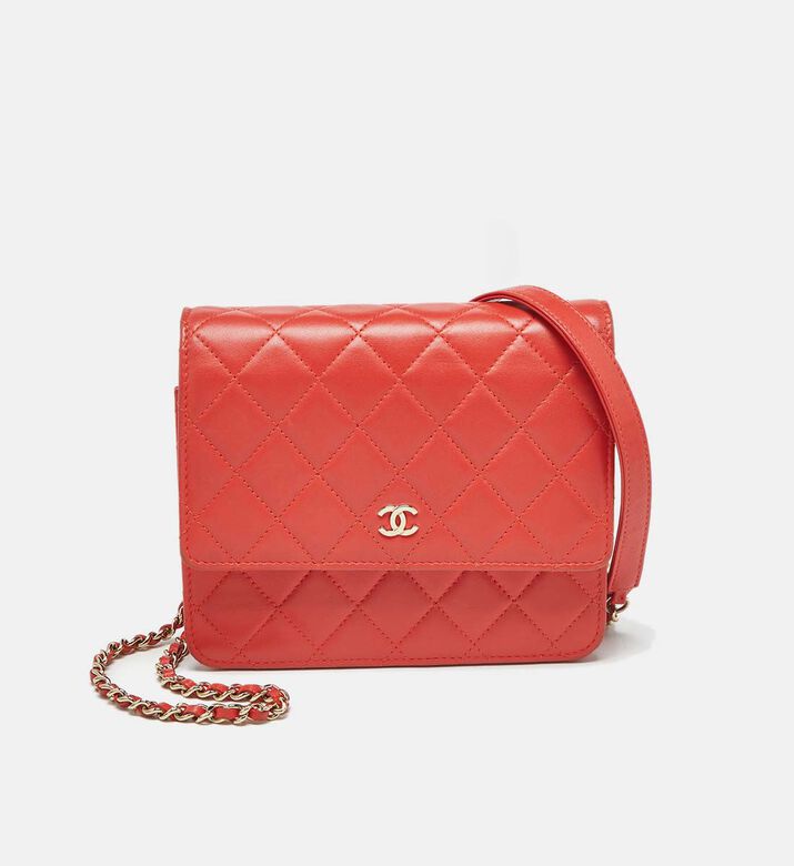 Chanel Chanel Quilted Leather Classic Wallet On Chain Preowned, Packshot View