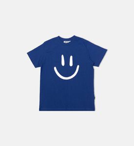 Molo Roxo Smiley Face-print T-shirt, Blue, 2y, Packshot View