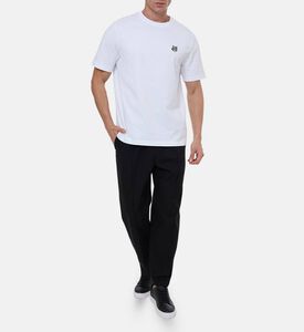 Maison Kitsune Casual Fox-embroidery T-shirt, White, M, Model View