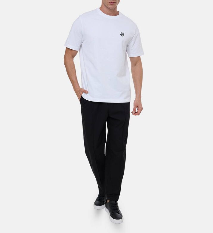 Maison Kitsune Casual Fox-embroidery T-shirt, White, M, Model View