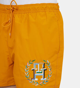 سروال سباحة بشعار ورباط