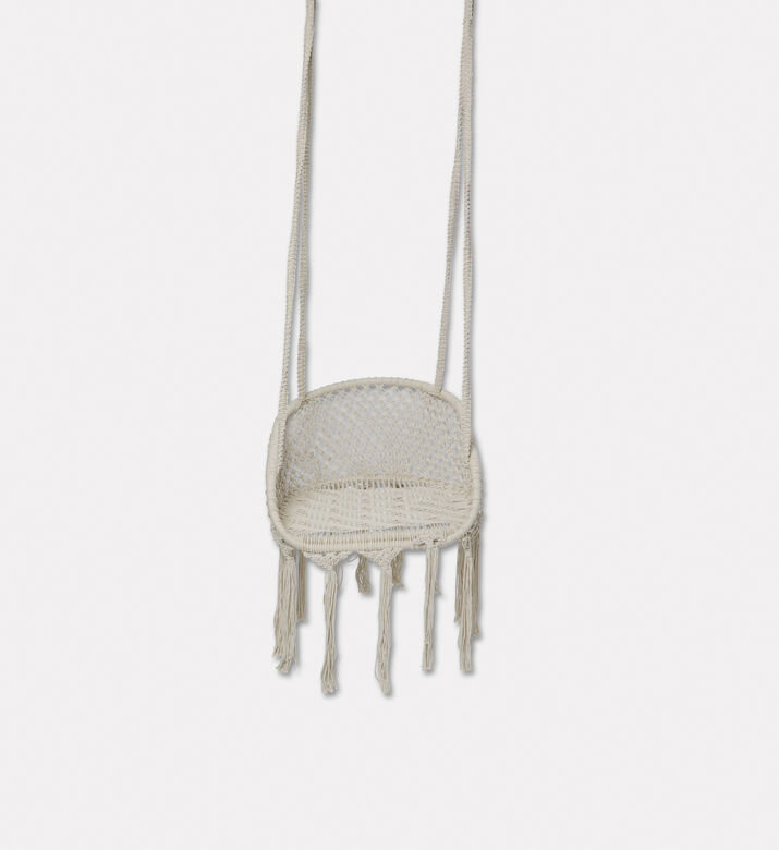 Home Deco and More Tula Natural Cotton Cord Swing Chair, Packshot View