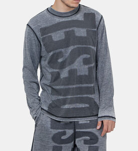 تيشيرت قطن بأكمام طويلة بلوغو