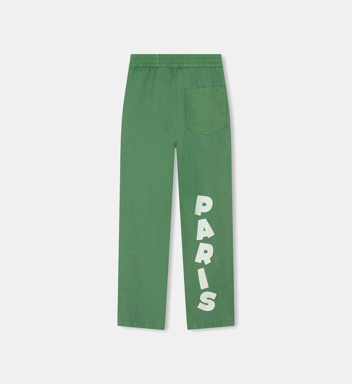 Logo Printed Elastic Waist Trousers