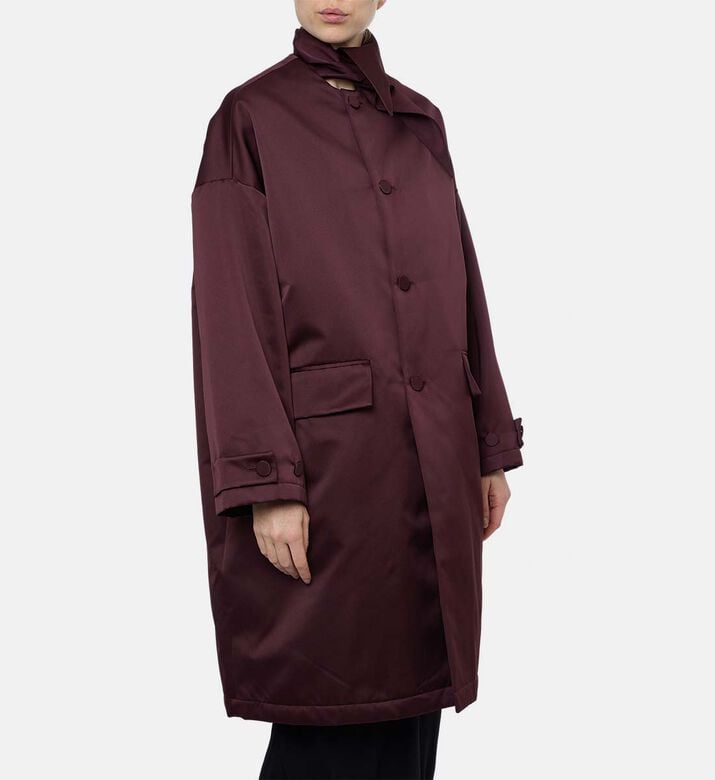 Plan C Button Closure Long-sleeve Coat, Model View