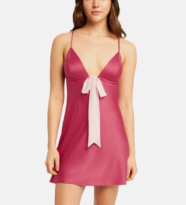Aurora Satin Front Bow Chemise