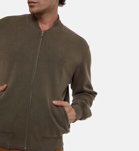 Embroidered Logo-detail Ribbed Long-sleeve Bomber Jacket Embroidered Logo-detail Ribbed Long-sleeve Bomber Jacket