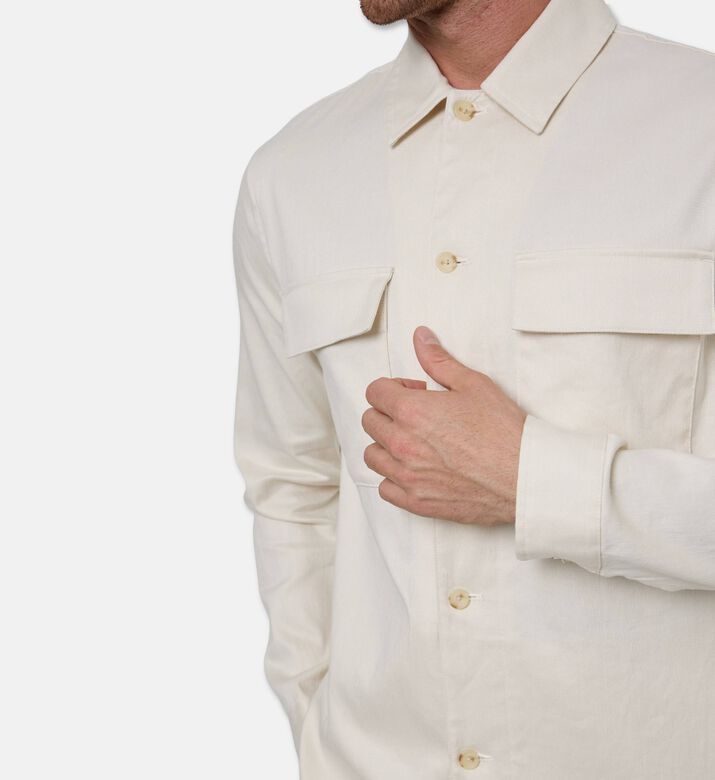 Vince Multi Flap Pockets Button Closure Coat, Model View