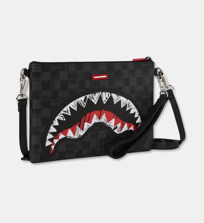 Sprayground Scribble Shark-graffiti Crossover Clutch, Packshot View