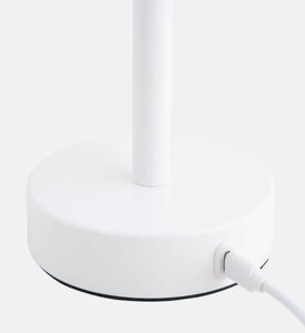 Leitmotiv James Led Table Lamp, White, Packshot View