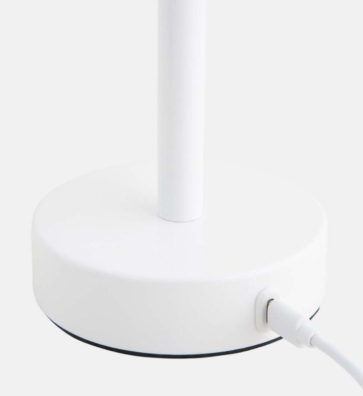 Leitmotiv James Led Table Lamp, White, Packshot View