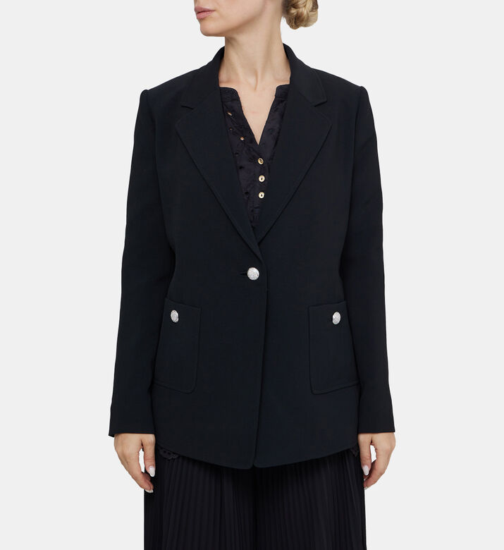 Jeweled Buttons Blazer Jacket