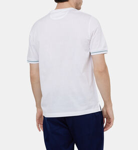 تي شيرت قطن بأساور مخططة