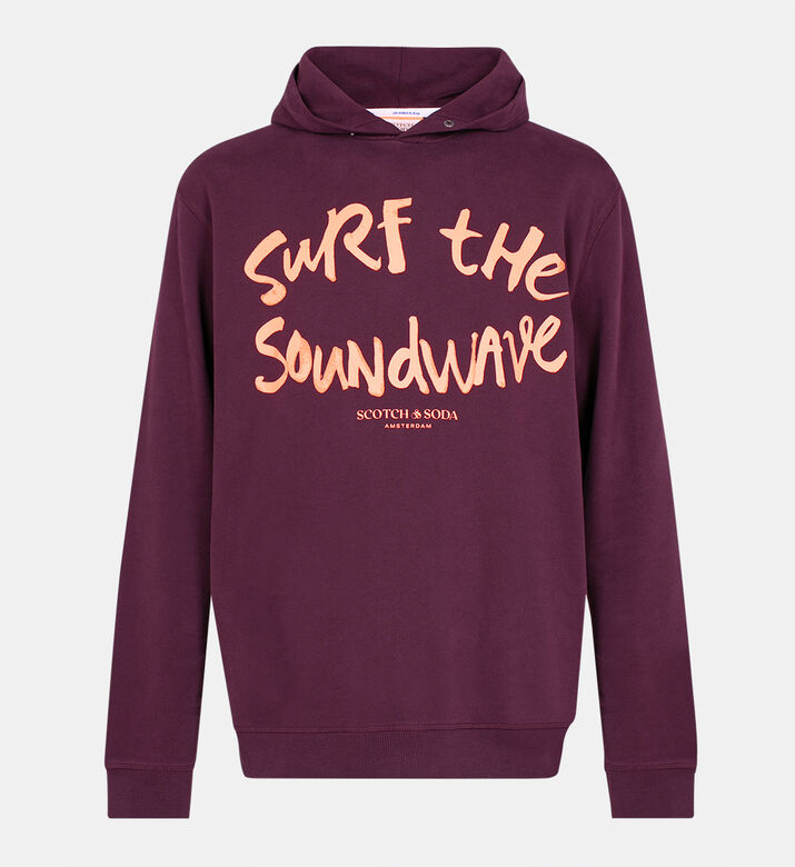 Regular-fit Slogan Printed Hoodie