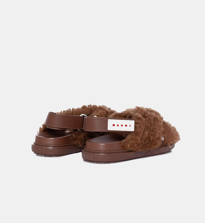 Furry Slide Sandals