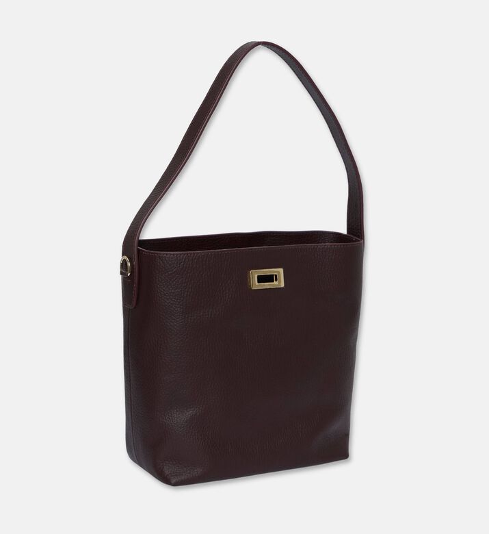 Maya.M Constructed Bucket Bag, Burgundy, Packshot View