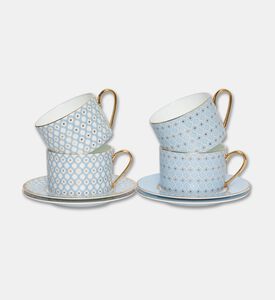 Imperial Bone China 10-piece Tea Set, Blue, Packshot View