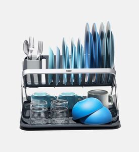 رف أطباق مسطح من الألومنيوم قابل للطي