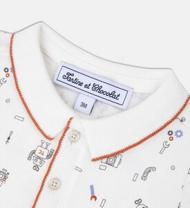 Robot-print Polo Shirt