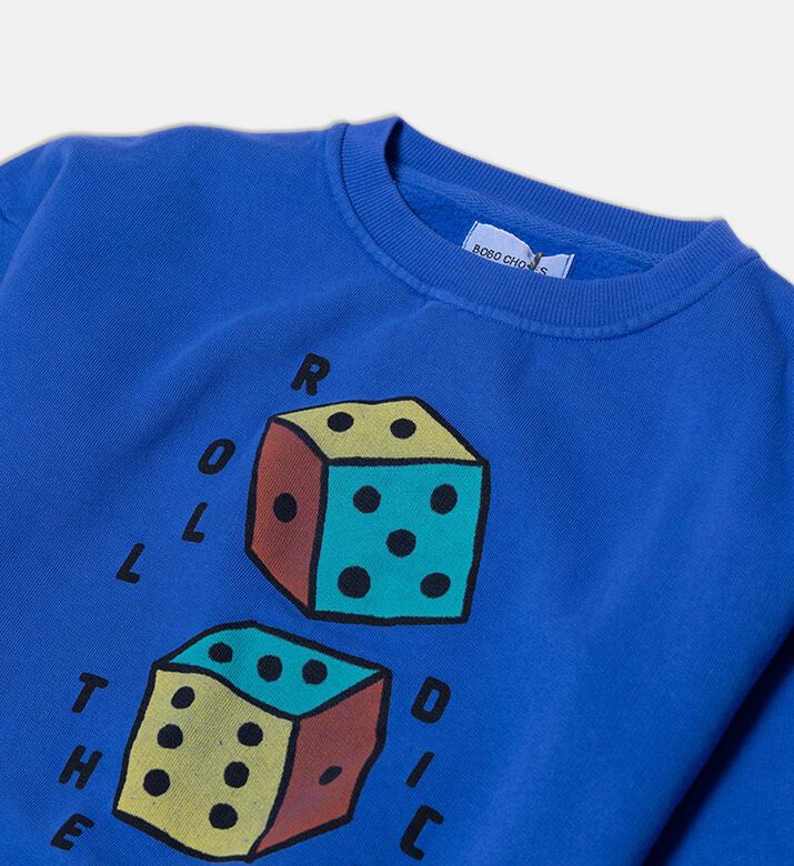 Bobo Choses Dice-print Elasticated Cuffs Long-sleeve Sweatshirt, Packshot View Bobo Choses Dice-print Elasticated Cuffs Long-sleeve Sweatshirt, Packshot View