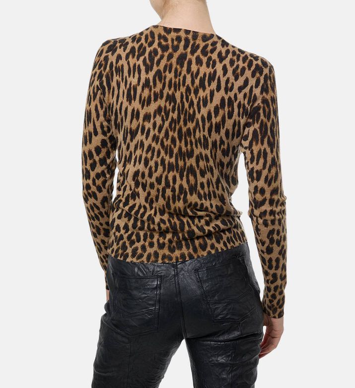 Zadig et Voltaire Leopard-print V-neck Cardigan, Model View