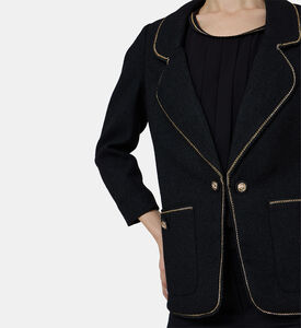 Trimmed Single Breasted Blazer