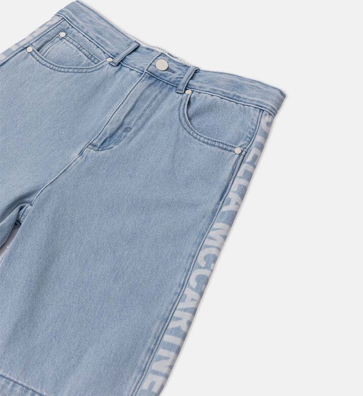 Side Logo-print Denim Shorts