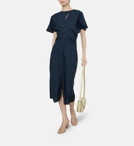 فستان إيلا قطن بطيّات منسدلة