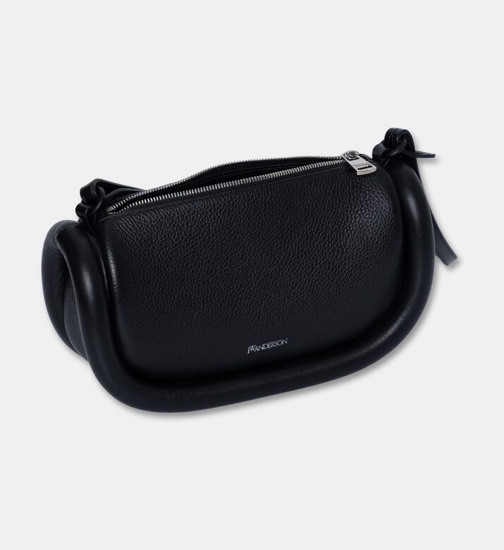 JW Anderson The Bumper-12 Leather Shoulder Bag, Black, Packshot View