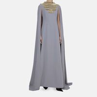 Embroidered Neck Sleeveless Dress