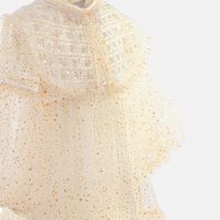 Gold Tulle Hand-sewn Beading Dress
