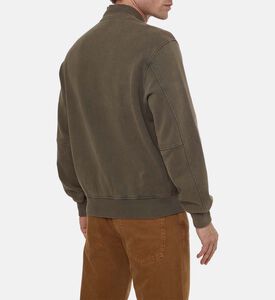 Embroidered Logo-detail Ribbed Long-sleeve Bomber Jacket Embroidered Logo-detail Ribbed Long-sleeve Bomber Jacket