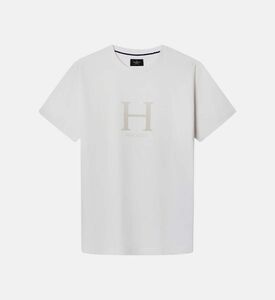 Ribbed Neck Logo Short-sleeve T-shirt