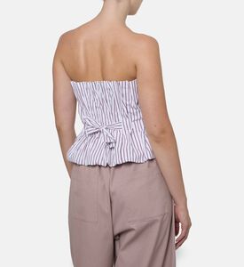 Dawei Stripe-print Sleeveless Regular-fit Top, Model View