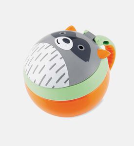 كوب وجبات خفيفة بطبعة راكون