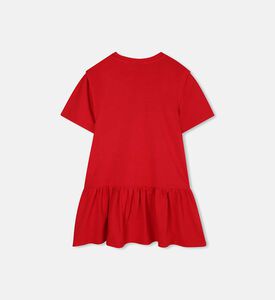 فستان بأكمام قصيرة من قطن خام