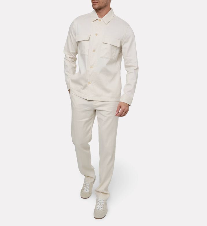 Vince Multi Flap Pockets Button Closure Coat, Model View