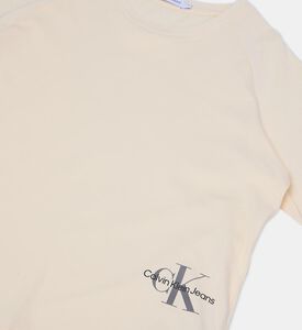 تيشيرت قطن بقصة مربعة ولوغو