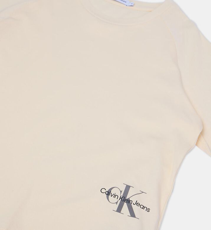 تيشيرت قطن بقصة مربعة ولوغو